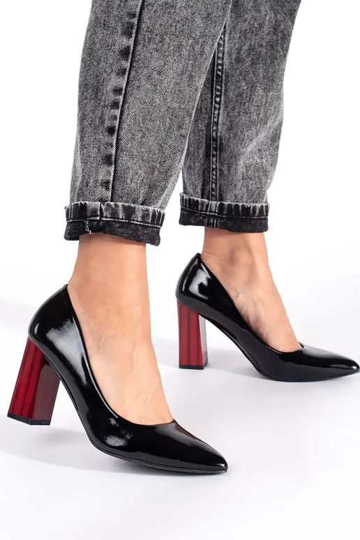 Estilo elegante lacado cor preta...