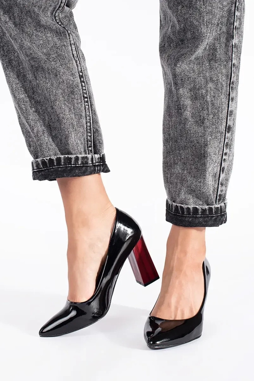 Estilo elegante lacado cor preta...