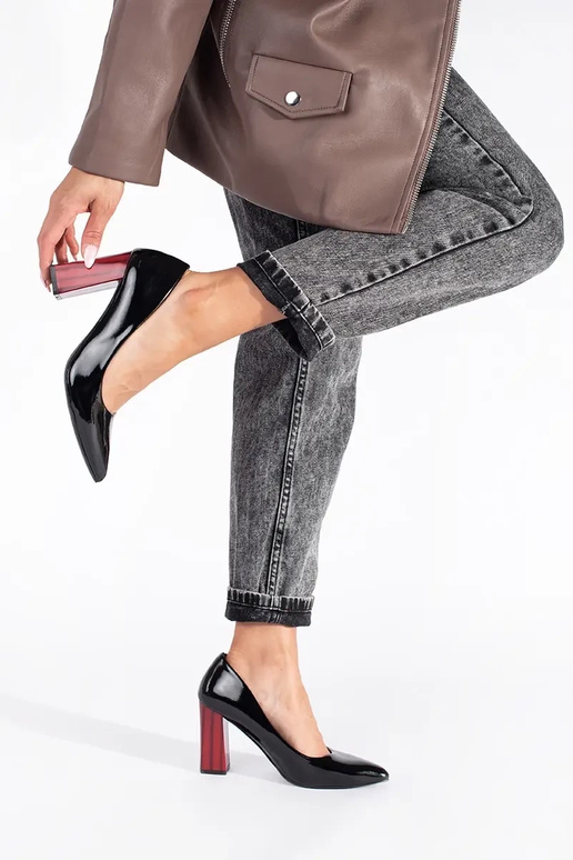 Estilo elegante lacado cor preta...