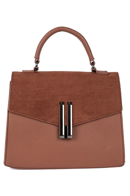 Mala de mão elegante castanha