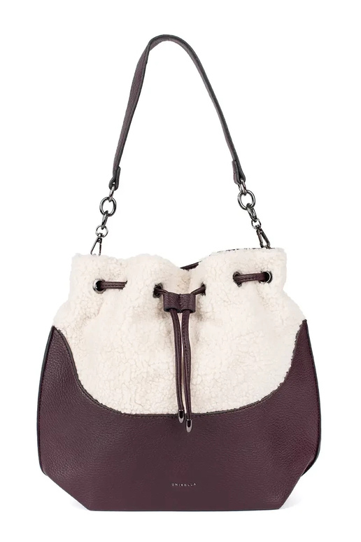 Bolsa de mão elegante castanha escura...