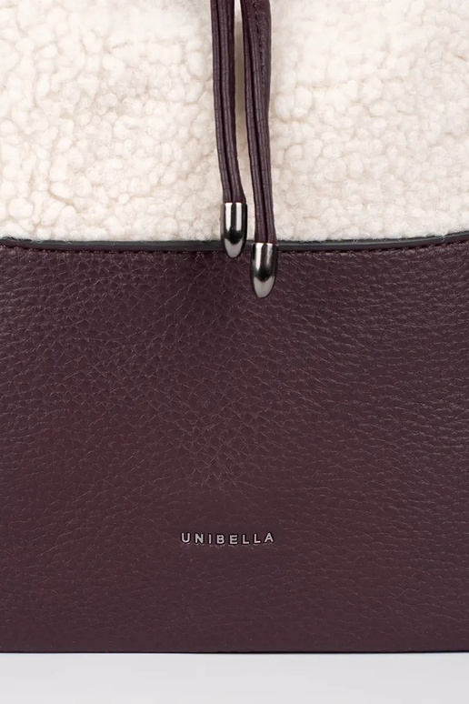 Bolsa de mão elegante castanha escura...