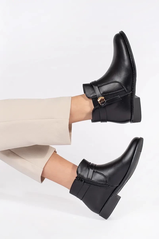 cor preta Sapatos femininos com alças...