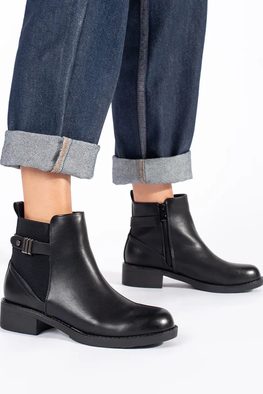 sapatos femininos pretos com salto baixo