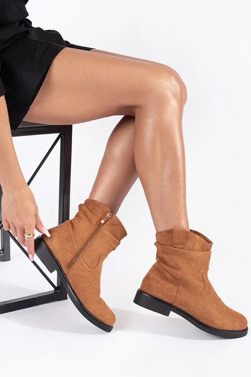 Botas de cowboy de camurça castanha...