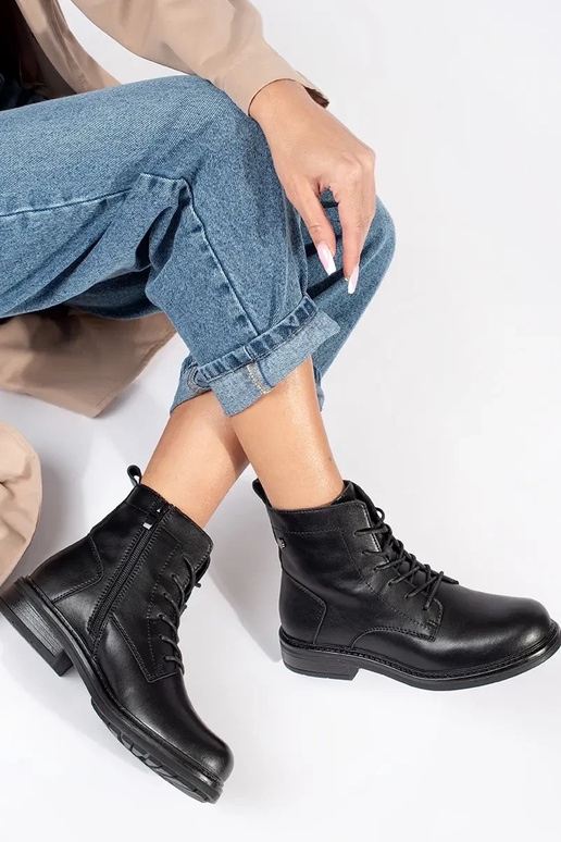 Botas de couro com atacadores Sergio...