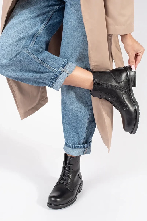 Botas de couro com atacadores Sergio...