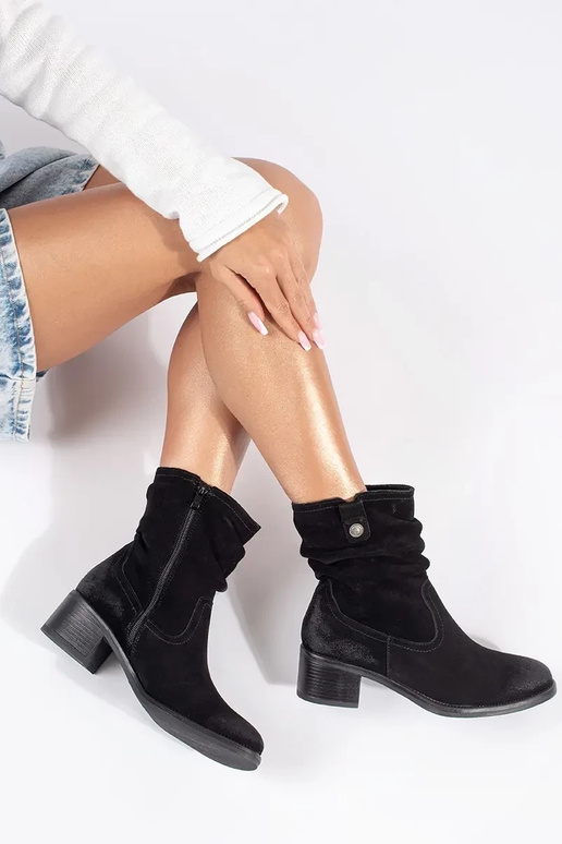 Botas de cowboy em pele preta Sergio...