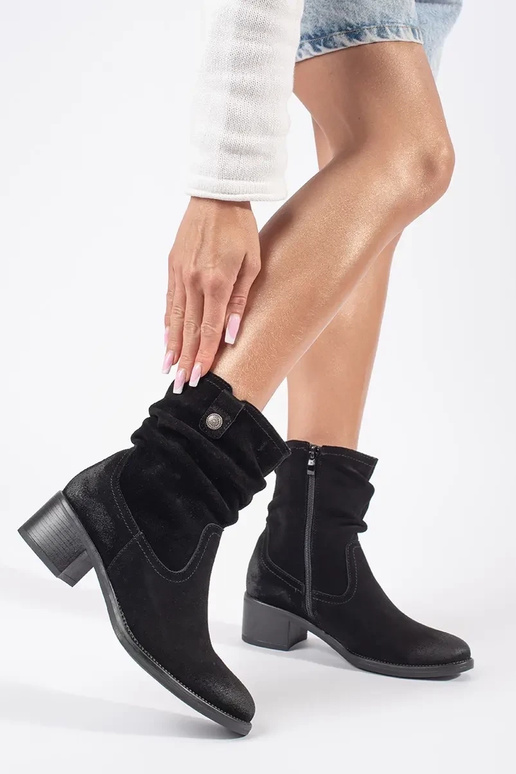 Botas de cowboy em pele preta Sergio...