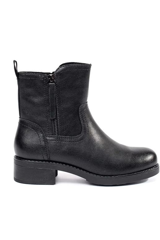 Botas de couro preto para mulher...