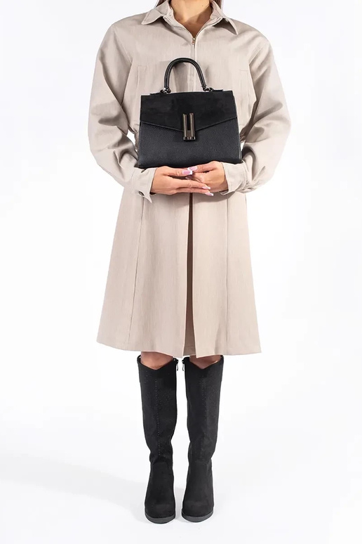 botas de camurça preta com elementos...