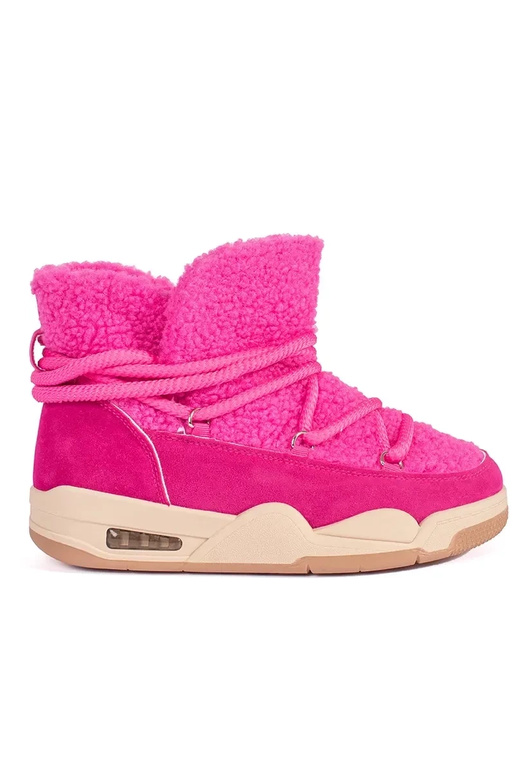cor rosa Botas de neve femininas em...