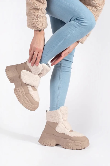 bege Botas de neve com uma... 2