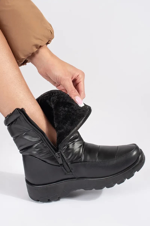 Botas de neve para mulher em preto