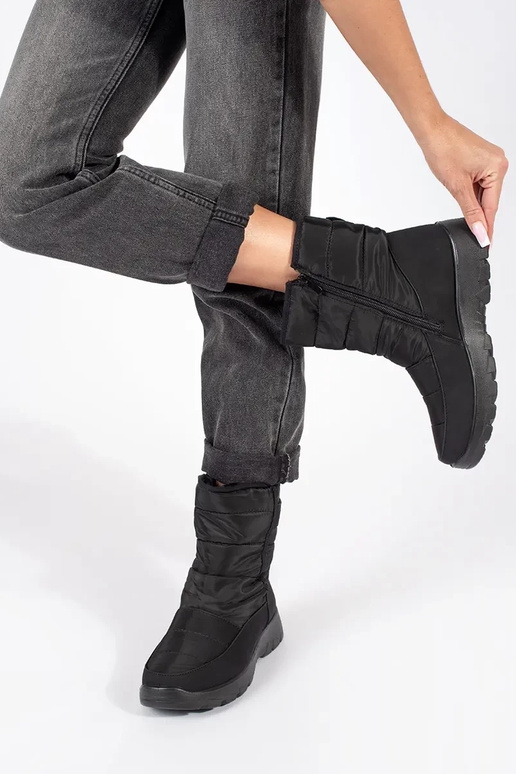 Botas de neve para mulher em preto