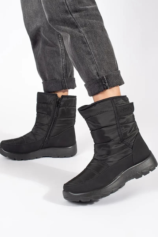 Botas de neve para mulher em preto