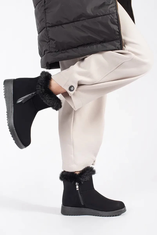 Botas confortáveis de mulher com pelo...