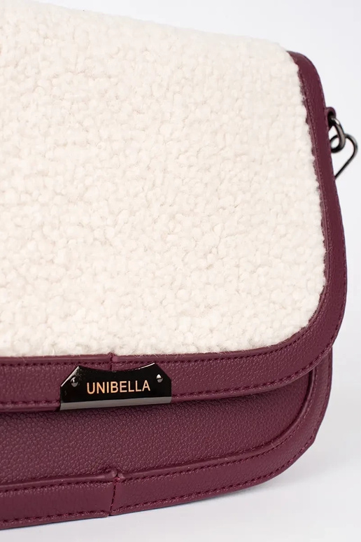 Bolsa de mão borgonha com pelo