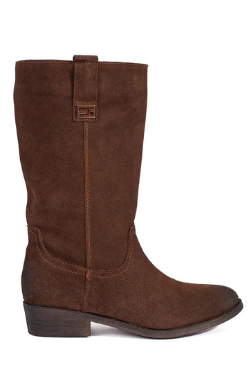 cor marrom pele botas typu...