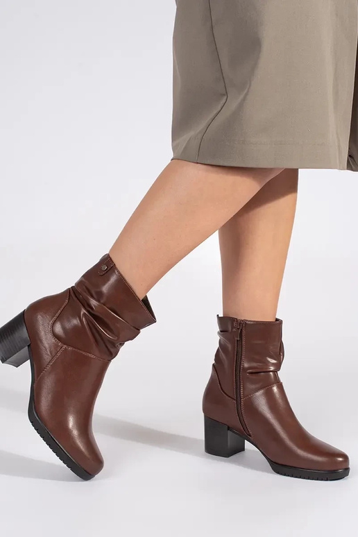 cor marrom pele Sapatos femininos no...