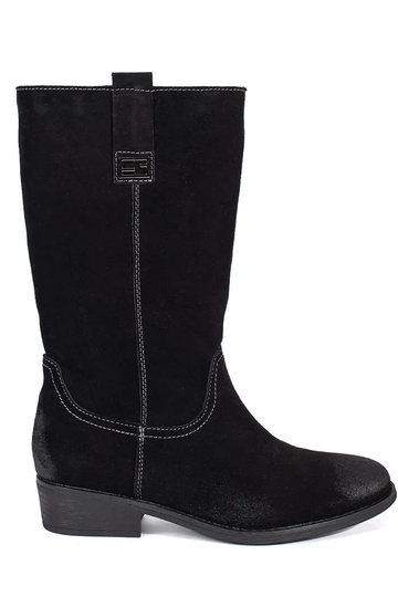Botas longas de couro de...