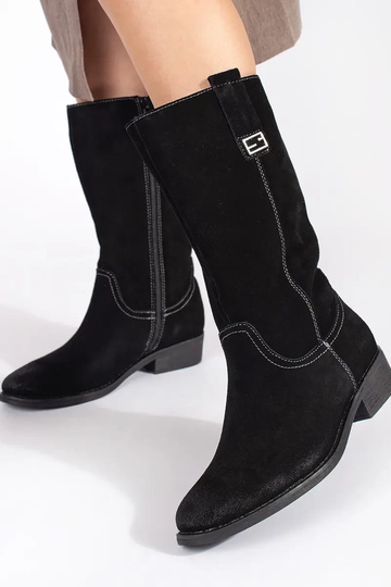 Botas longas de couro de... 2
