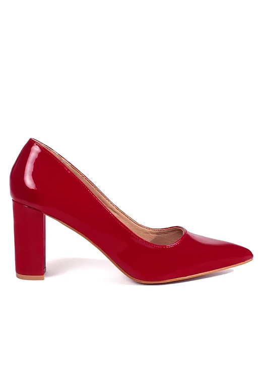 Estilo elegante lacado Vermelho salto...