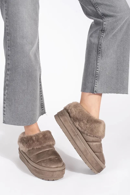 bege baixo fecho Botas de neve...