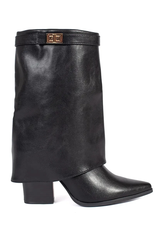 cor preta elegante Sapatos femininos...