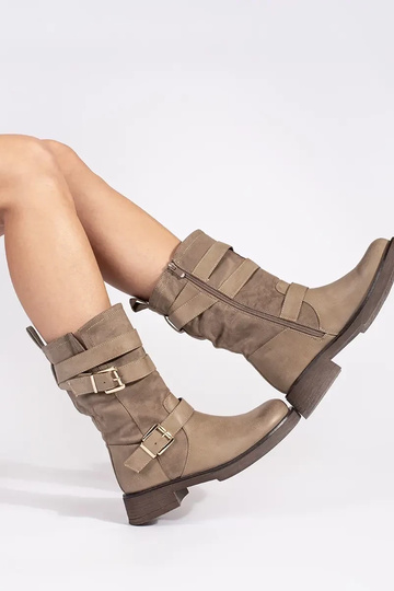 Sapatos de salto baixo bege... 2