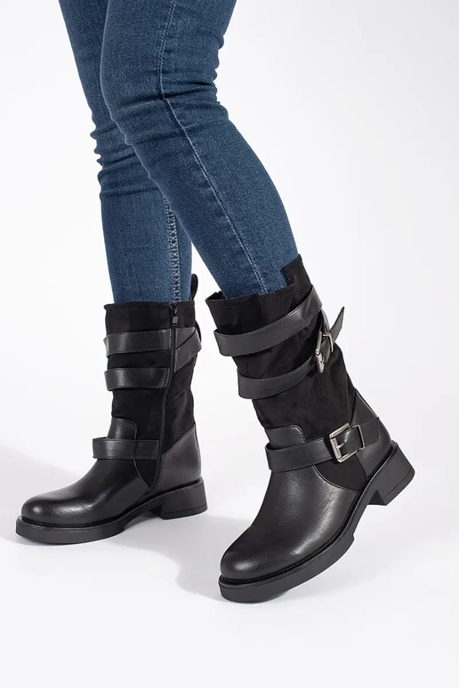 cor preta Sapatos femininos com salto...