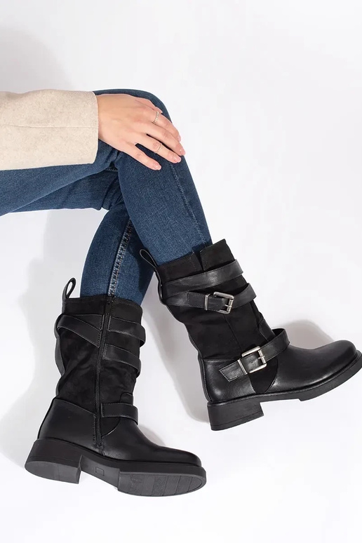 cor preta Sapatos femininos com salto...