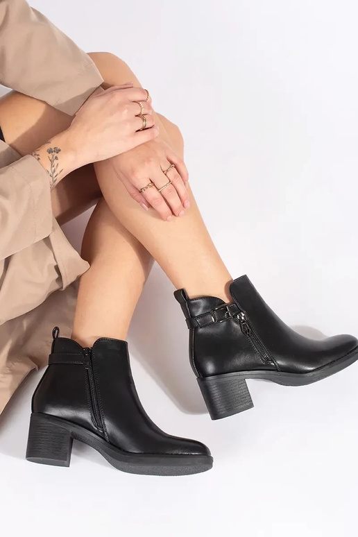 cor preta Sapatos femininos no...