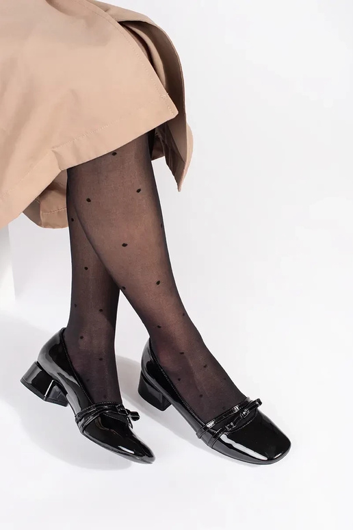 cor preta lacado salto alto com salto...