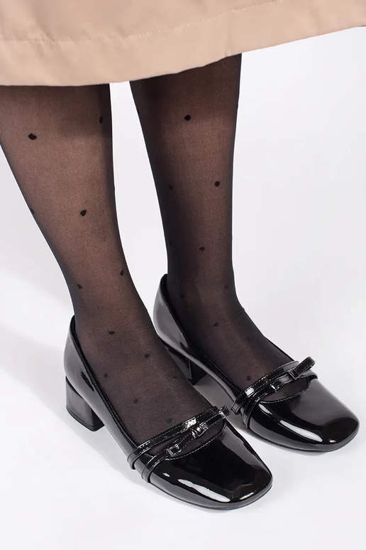 cor preta lacado salto alto com salto...