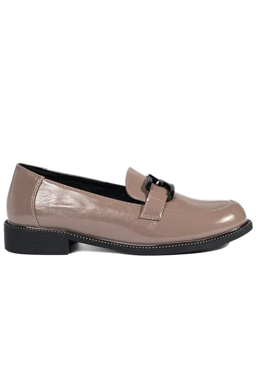 bege mocassins mocassins ze skórzaną...