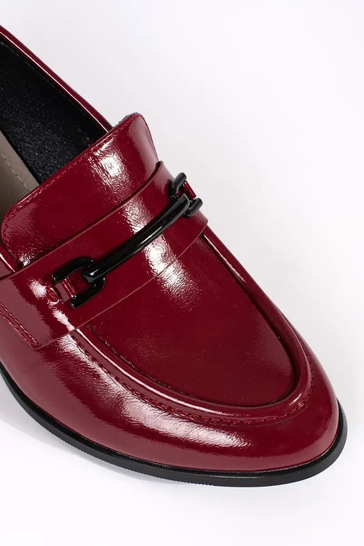 Borgonha meio sapato mocassins...