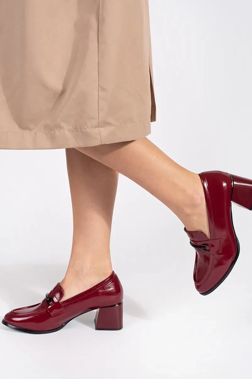 Borgonha meio sapato mocassins...