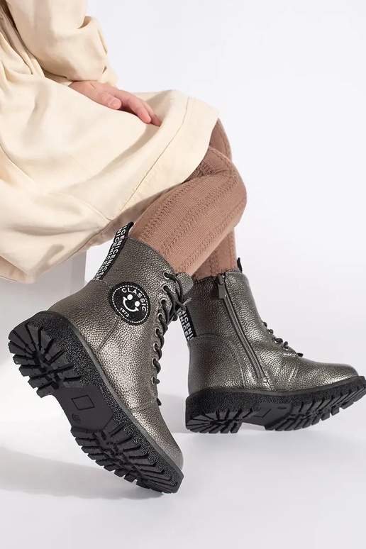 Infantil isolar amarrado sapato inverno