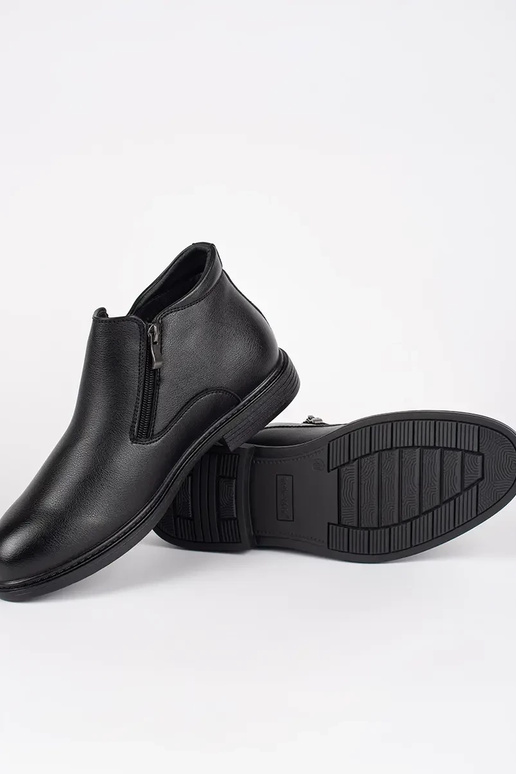 cor preta inverno sapato homens isolar