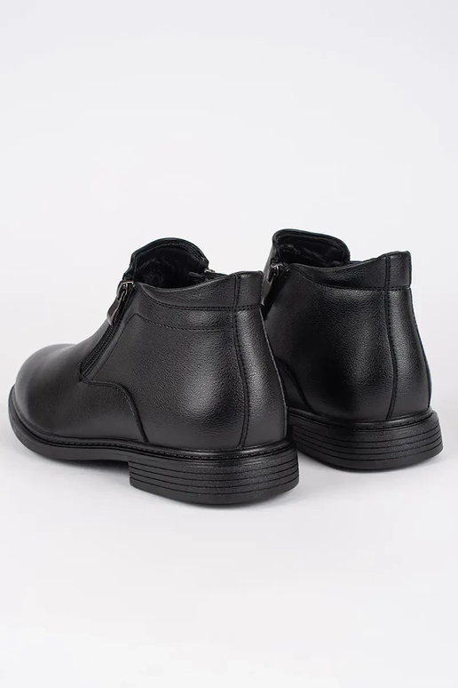 cor preta inverno sapato homens isolar