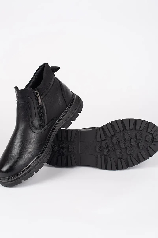 cor preta inverno sapato homens isolar