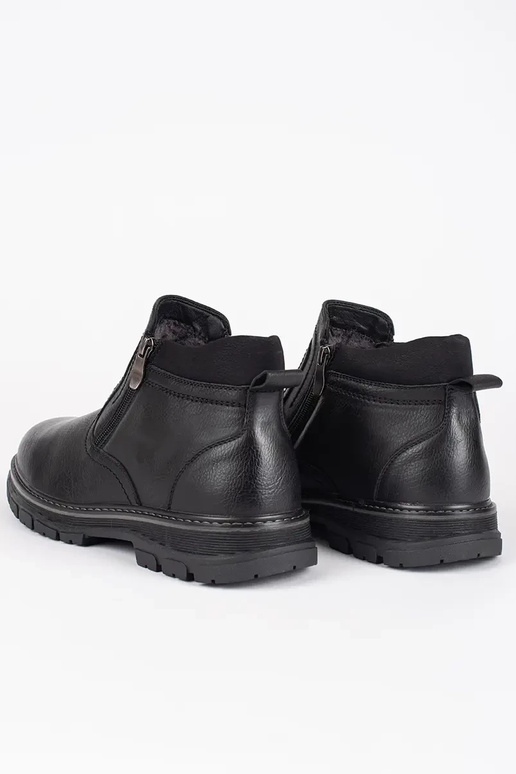 cor preta inverno sapato homens isolar