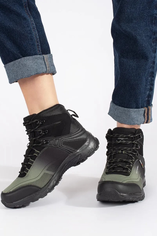 Preto e-cor verde Sapatos de trekking Preto e-cor verde Sapatos de trekking