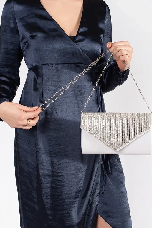 cor prata pequeno Bolsa necessaire...