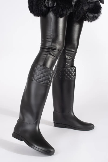 cor preta fosco botas de... 2