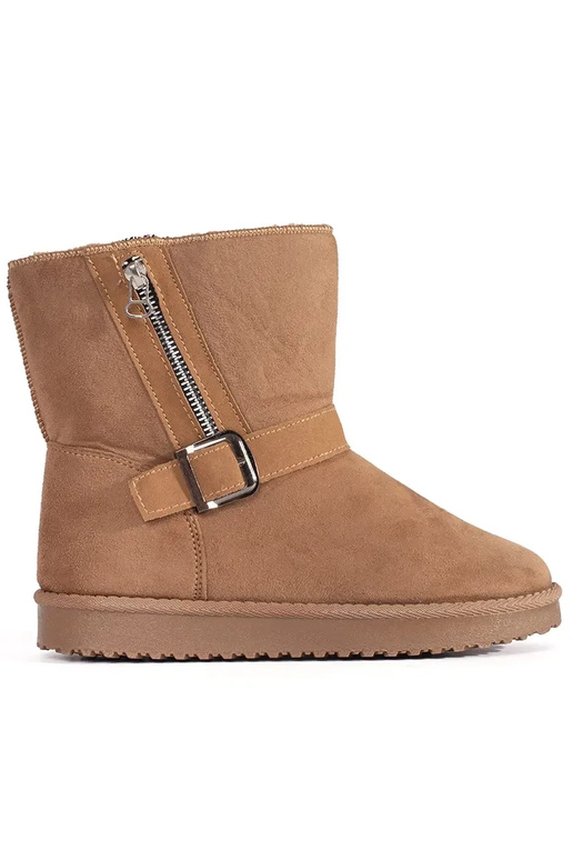 Botas de neve femininas na cor areia...