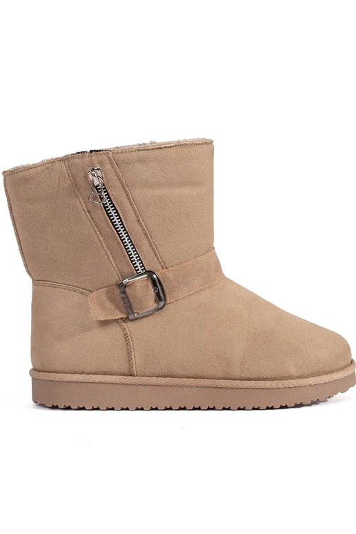 Botas de neve femininas na cor marfim...