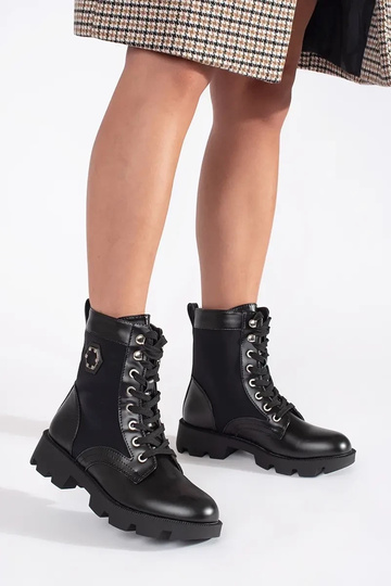 Botas femininas pretas com... 2