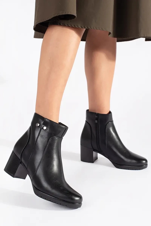 Botas pretas de salto alto Sergio Leone